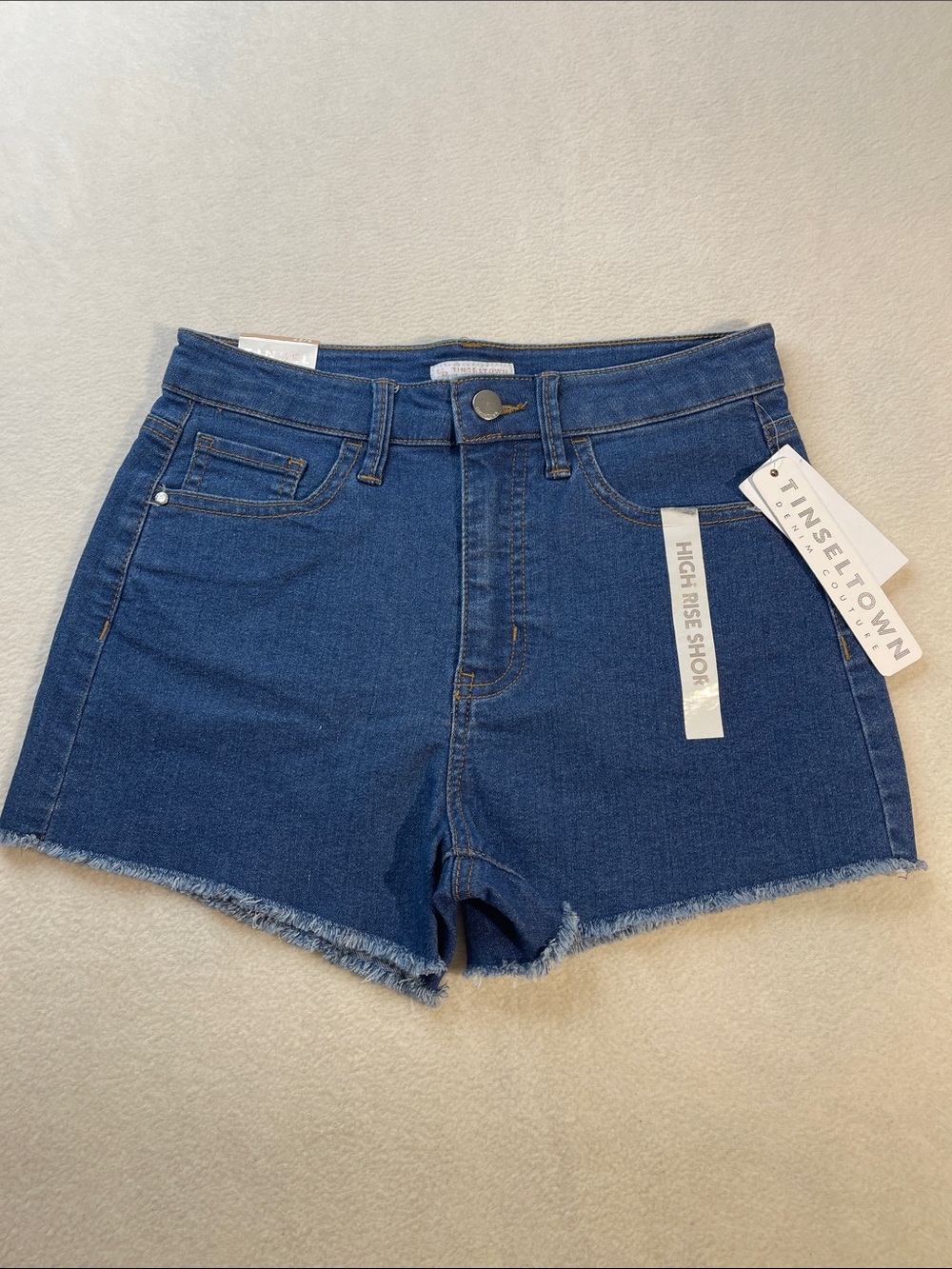 Tinseltown High-Rise Denim Shorts - Dark Blue WOMENS SIZE 5 JRS. NWT
